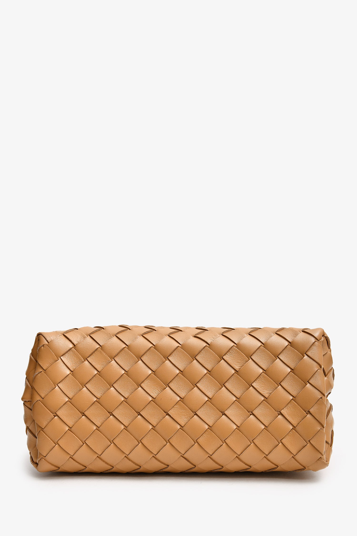 Bottega Veneta Beige Intrecciato Leather Small Andiamo Shoulder Bag