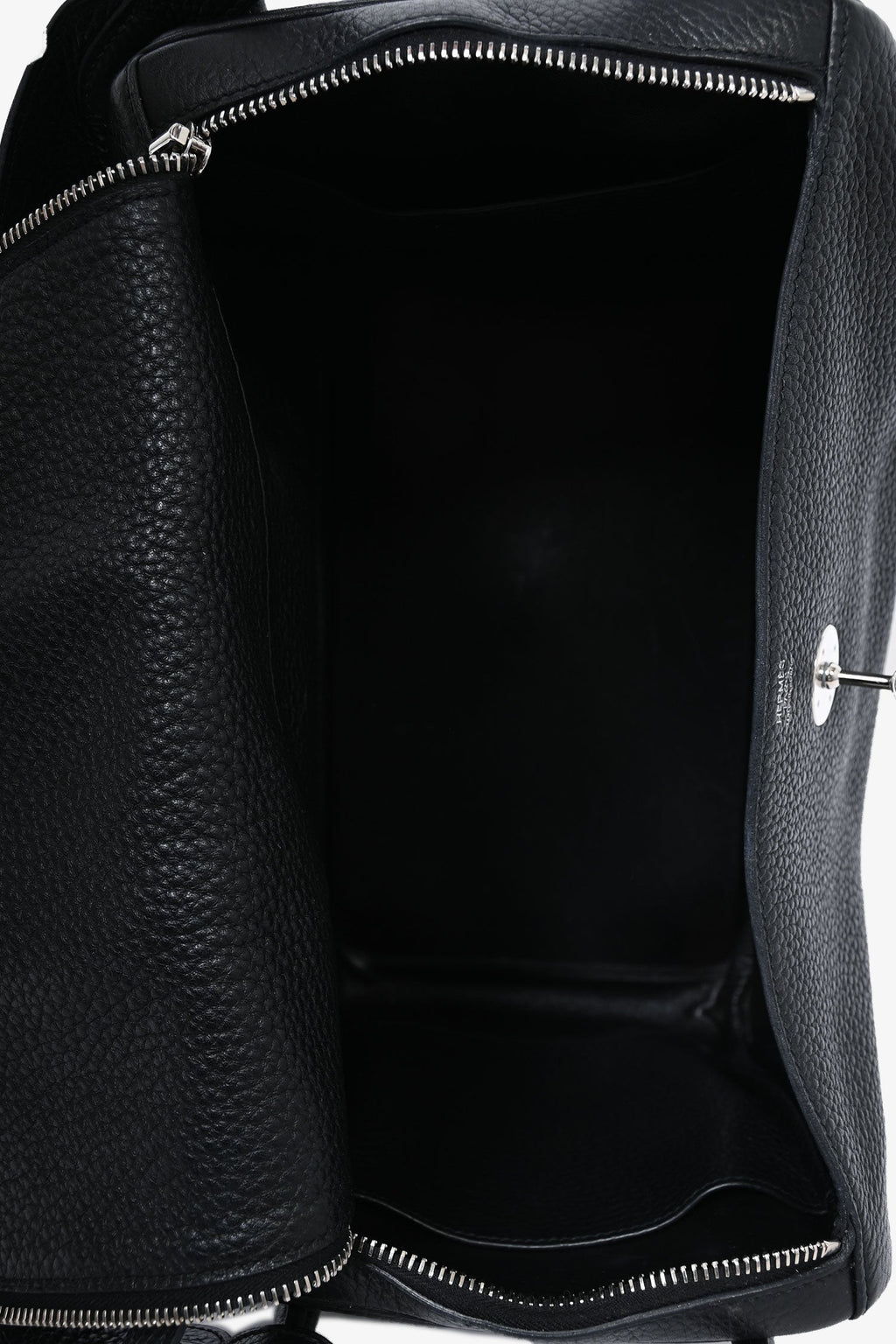 Hermès 2015 Black Clemence Leather Lindy 34