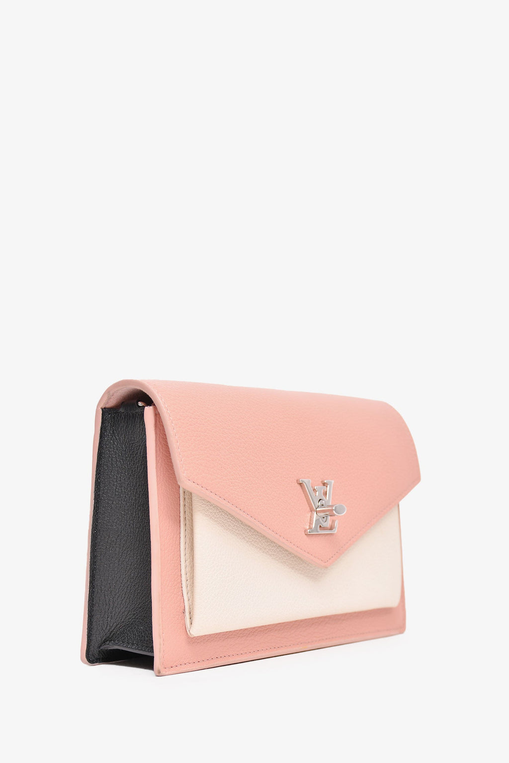 Louis Vuitton Pink/White Leather 'Lock Me' Chain Bag