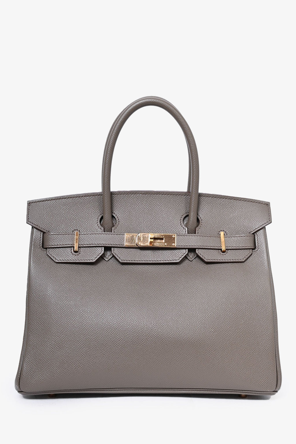 Hermès 2020 Birkin 30 Gris Etain Epson Leather Top Handle Bag