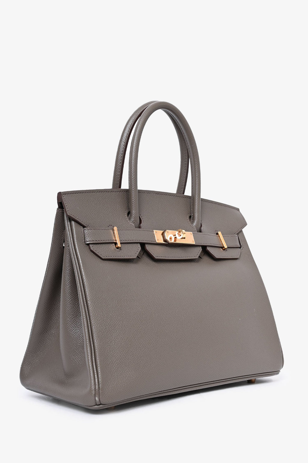 Hermès 2020 Birkin 30 Gris Etain Epson Leather Top Handle Bag