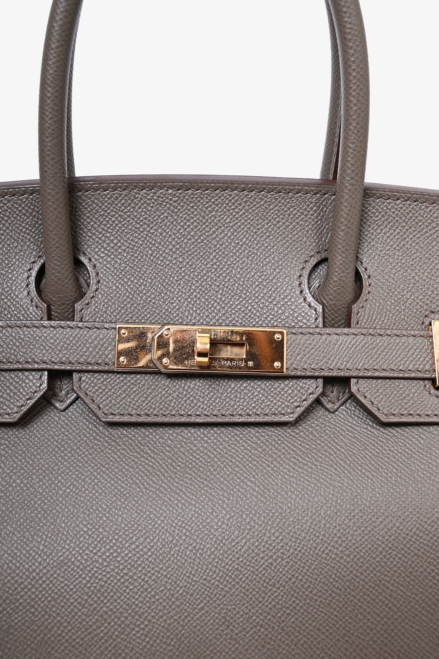 Hermès 2020 Birkin 30 Gris Etain Epson Leather Top Handle Bag