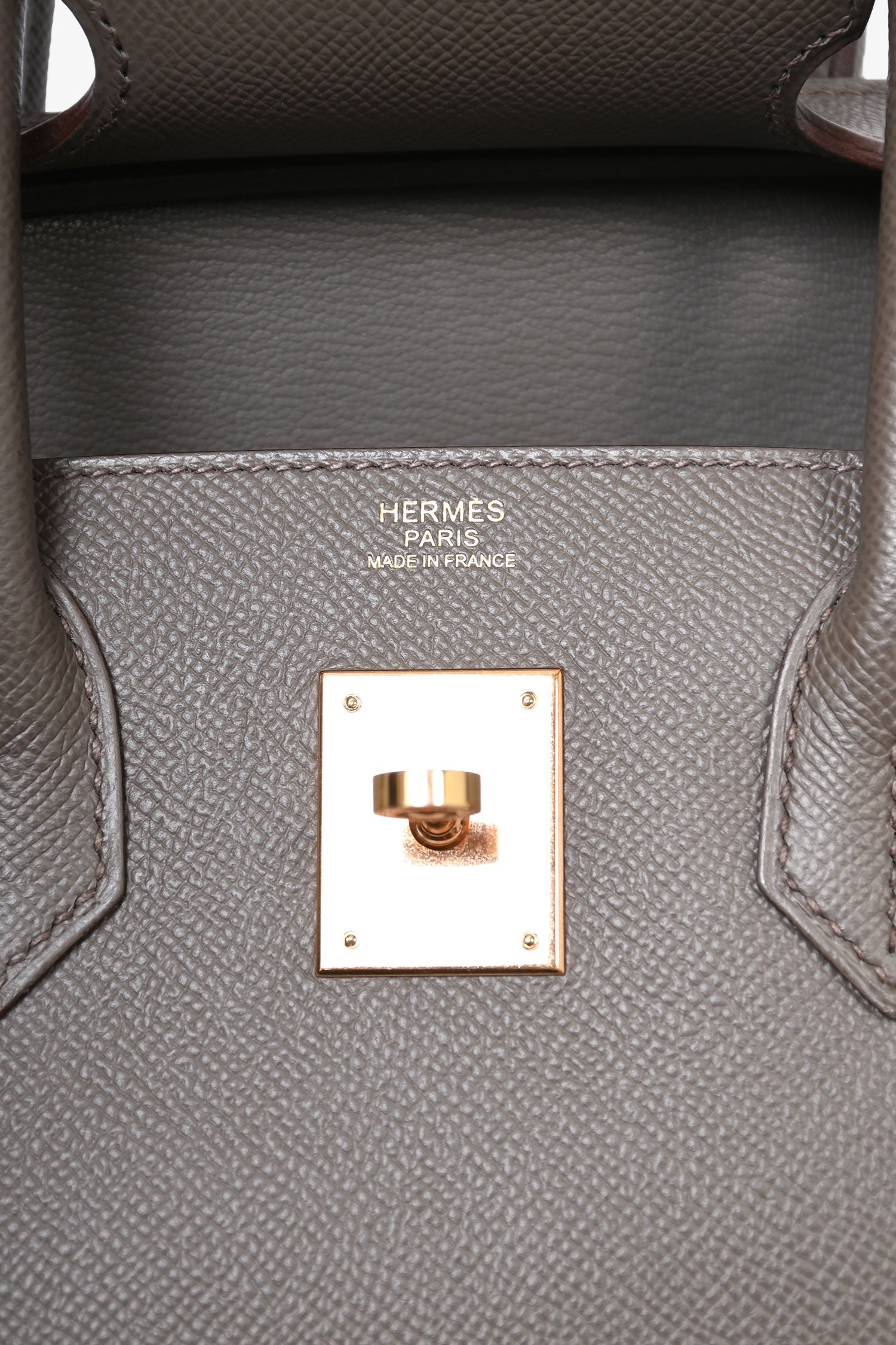 Hermès 2020 Birkin 30 Gris Etain Epson Leather Top Handle Bag