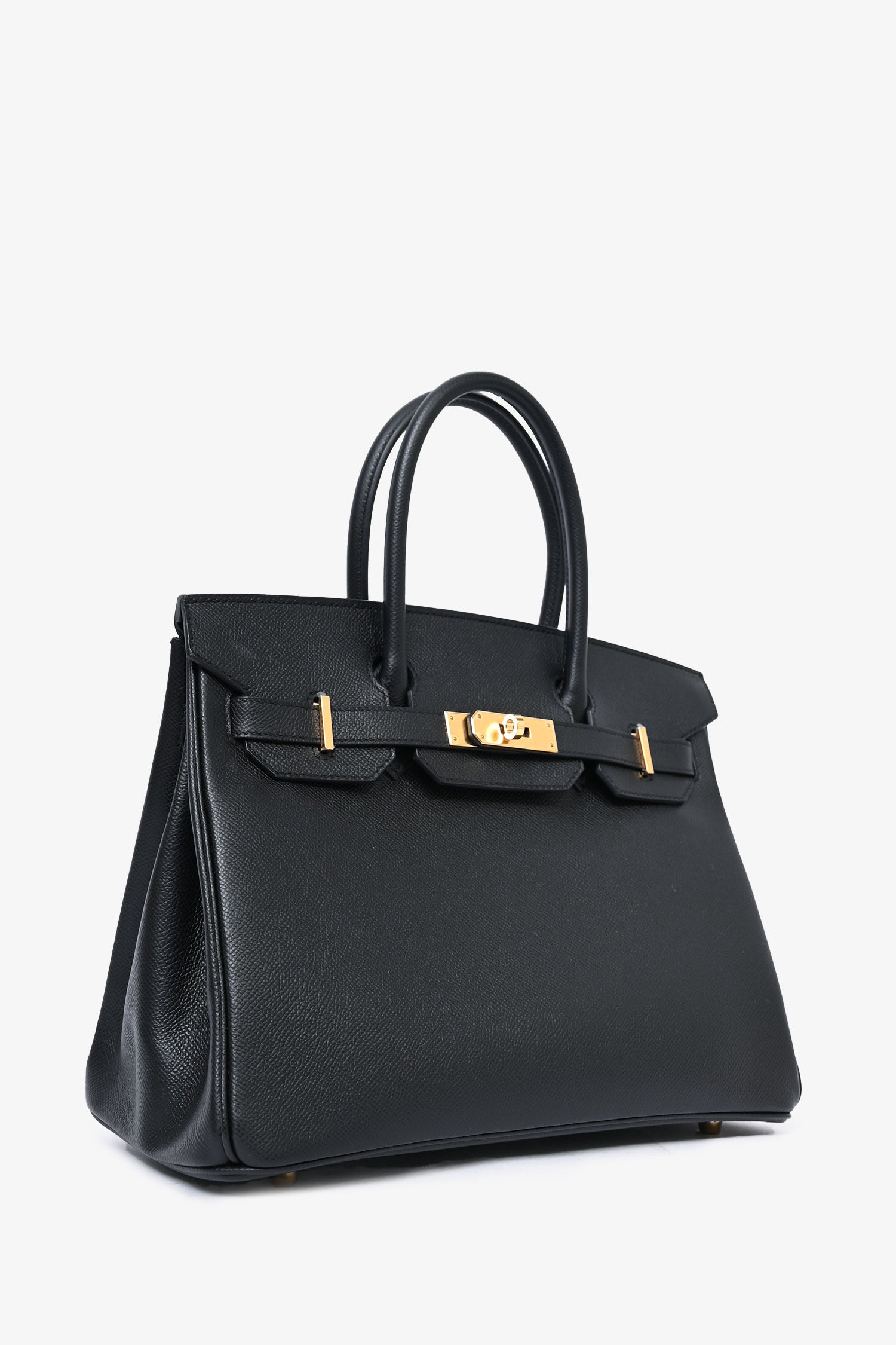 Hermès 2020 Black Epsom Leather Retourne Birkin 30 GHW