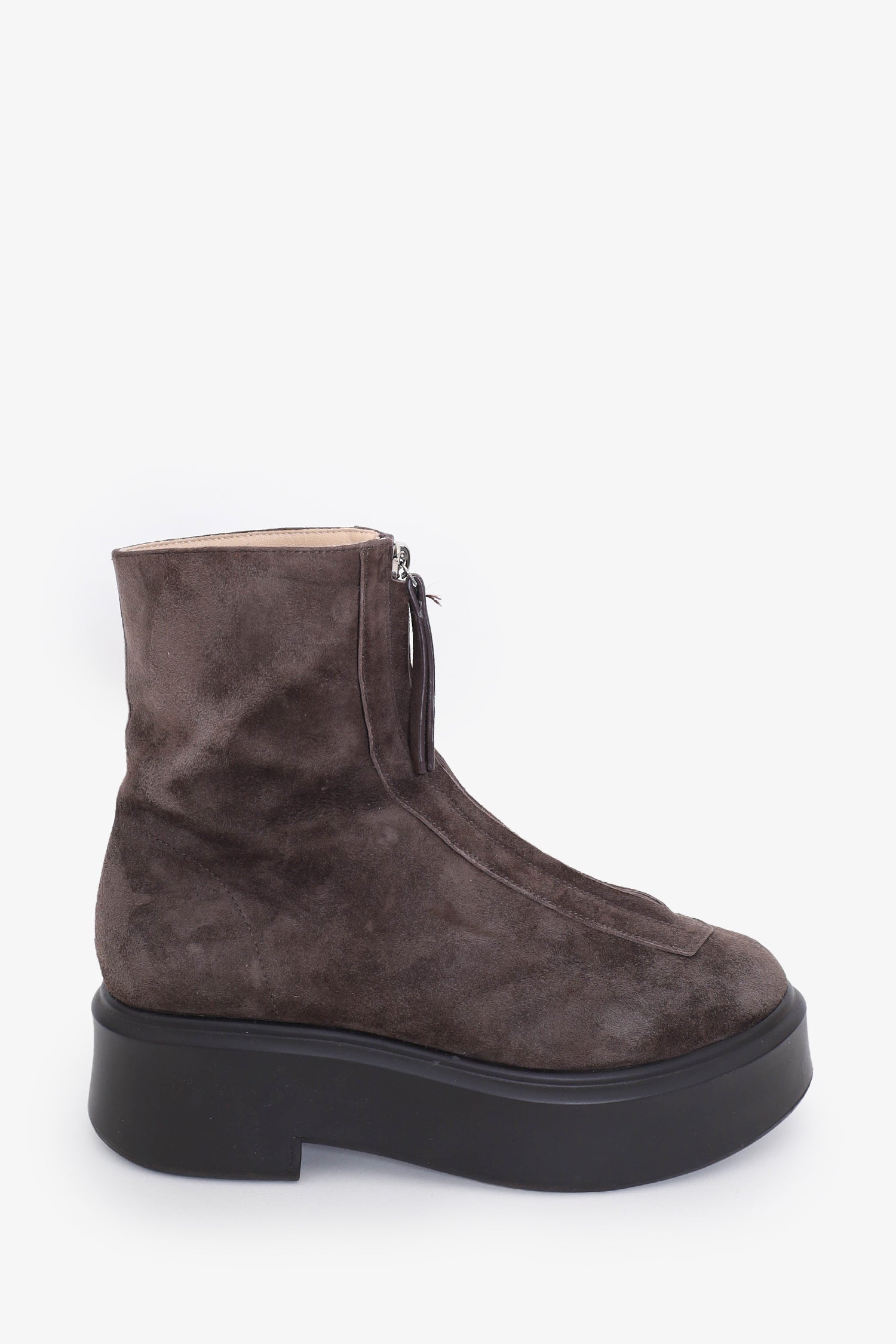 The Row Grey Suede Zipped Boots Size 39