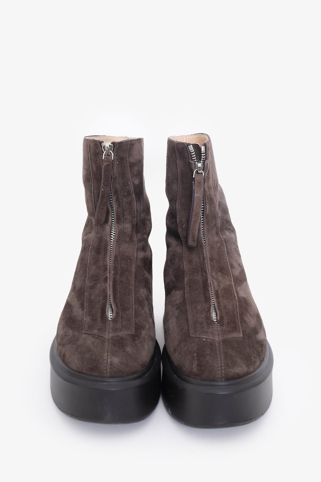 The Row Grey Suede Zipped Boots Size 39