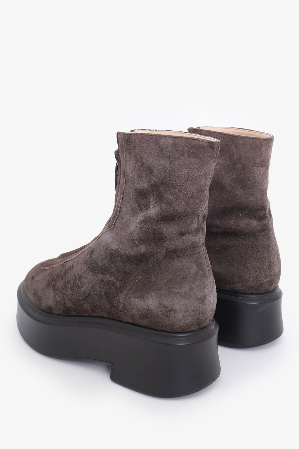 The Row Grey Suede Zipped Boots Size 39