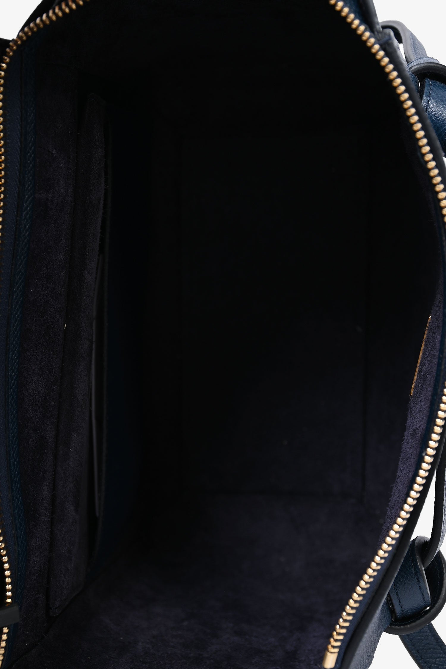Celine Navy Grained Leather Mini Belt Bag with Strap