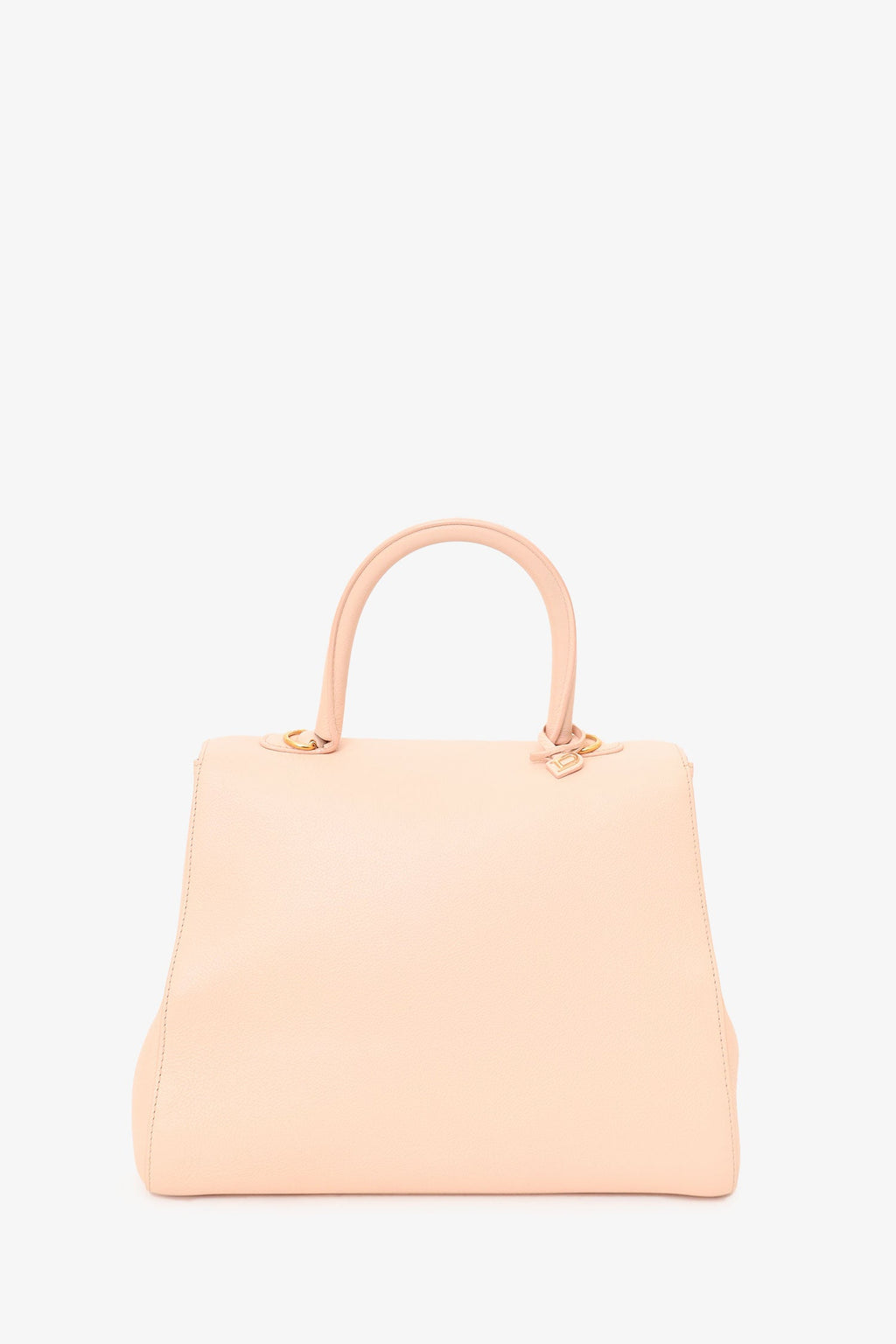 Delvaux Pink Leather Brillant Top Handle MM with Strap