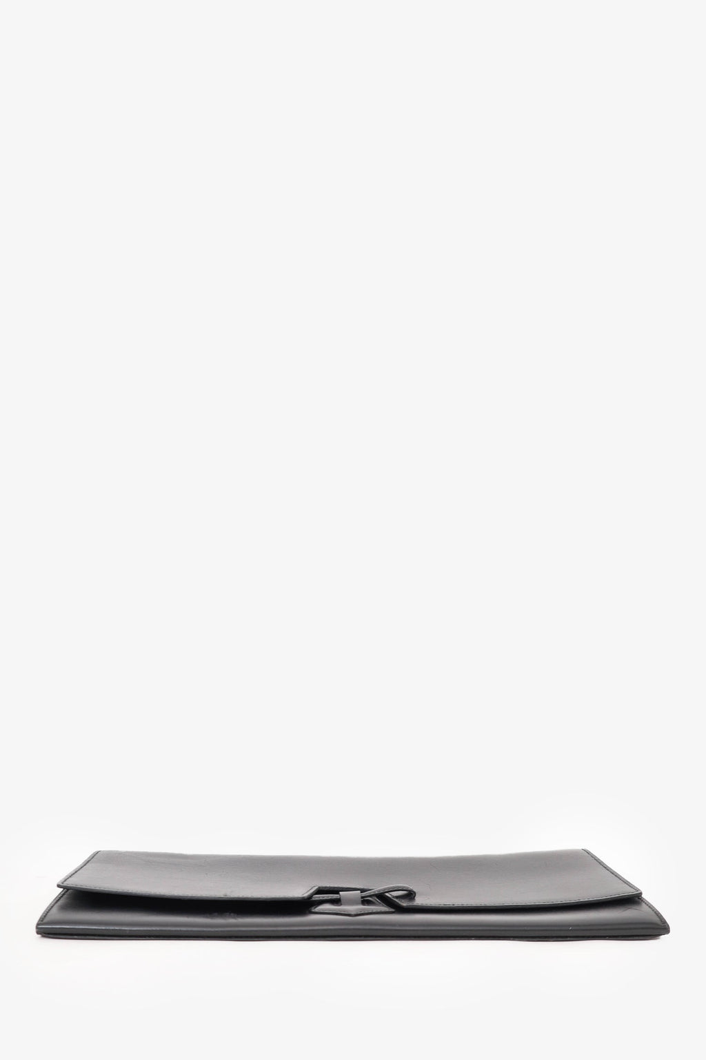 Hermès 2006 Black Chamonix Leather Maharani Clutch