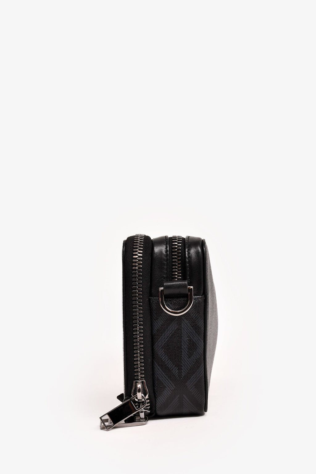 Dior Homme Black Coated Canvas CD Print Zipped Pouch
