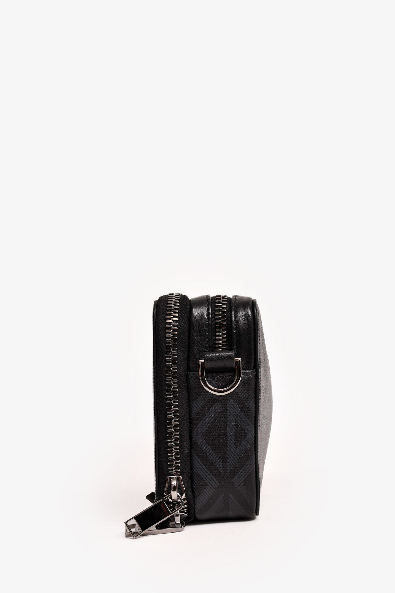 Dior Homme Black Coated Canvas CD Print Zipped Pouch
