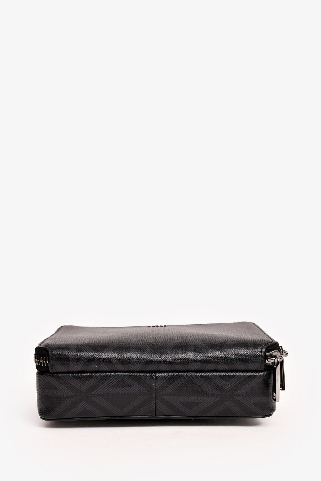 Dior Homme Black Coated Canvas CD Print Zipped Pouch