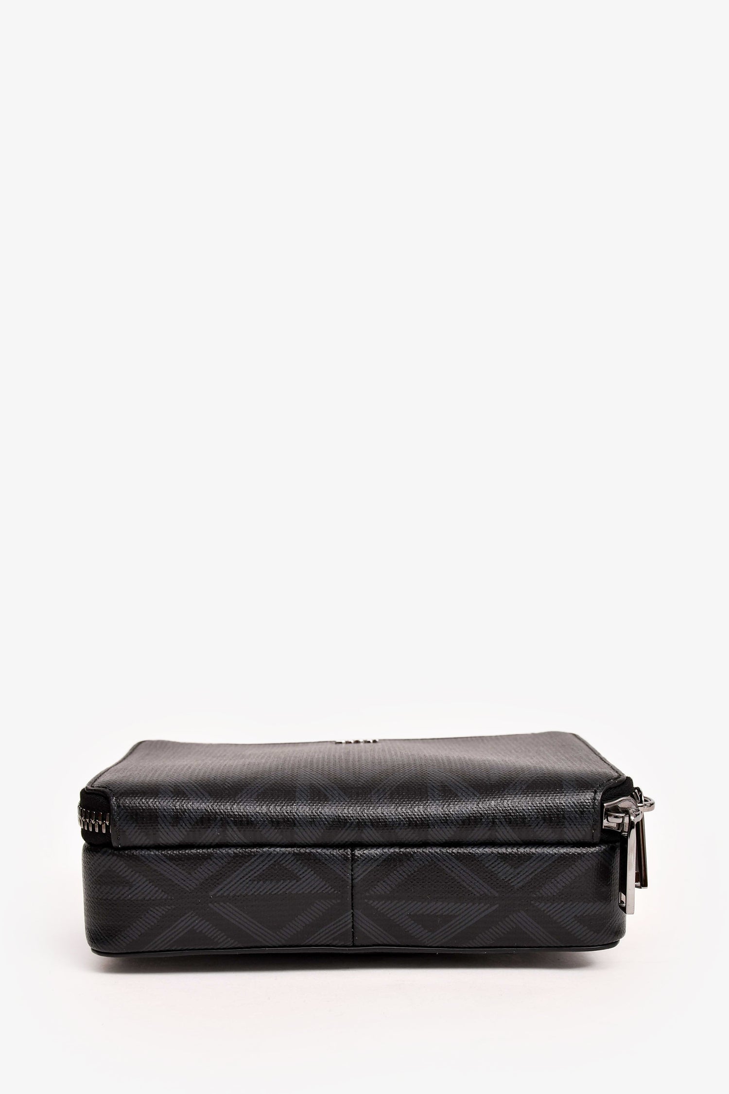 Dior Homme Black Coated Canvas CD Print Zipped Pouch