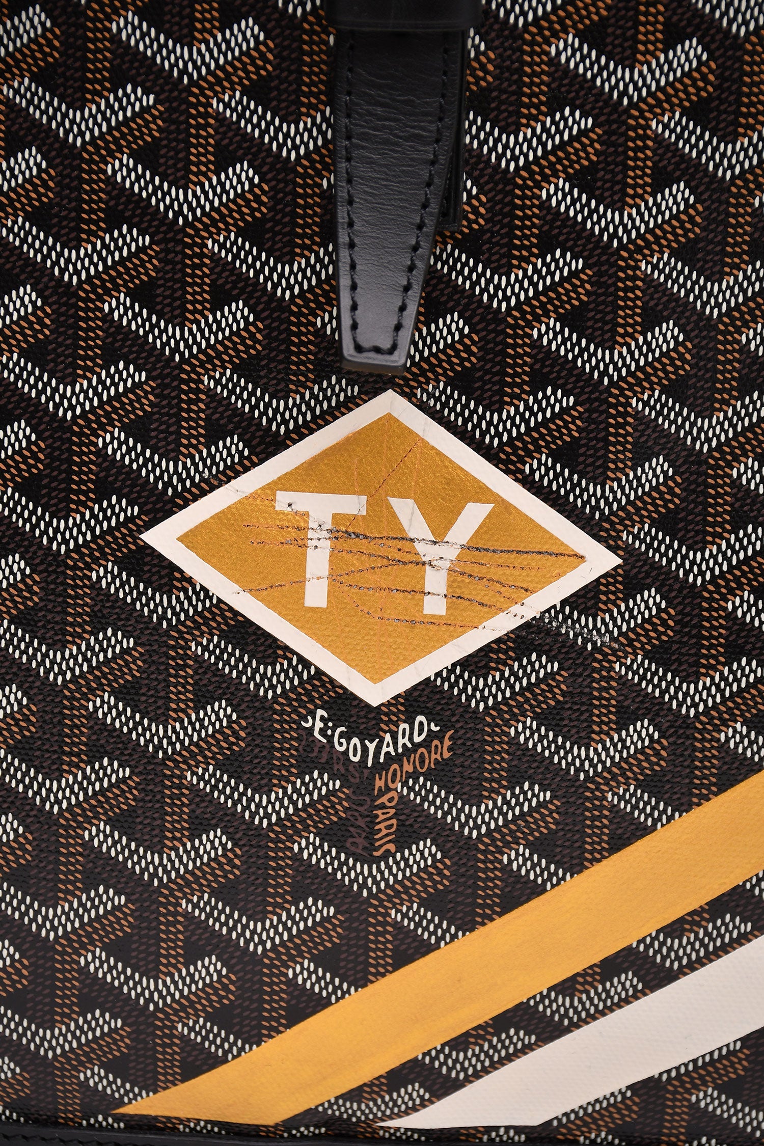 Goyard Black Goyardine Alphin Backpack with Monogram (As Is)