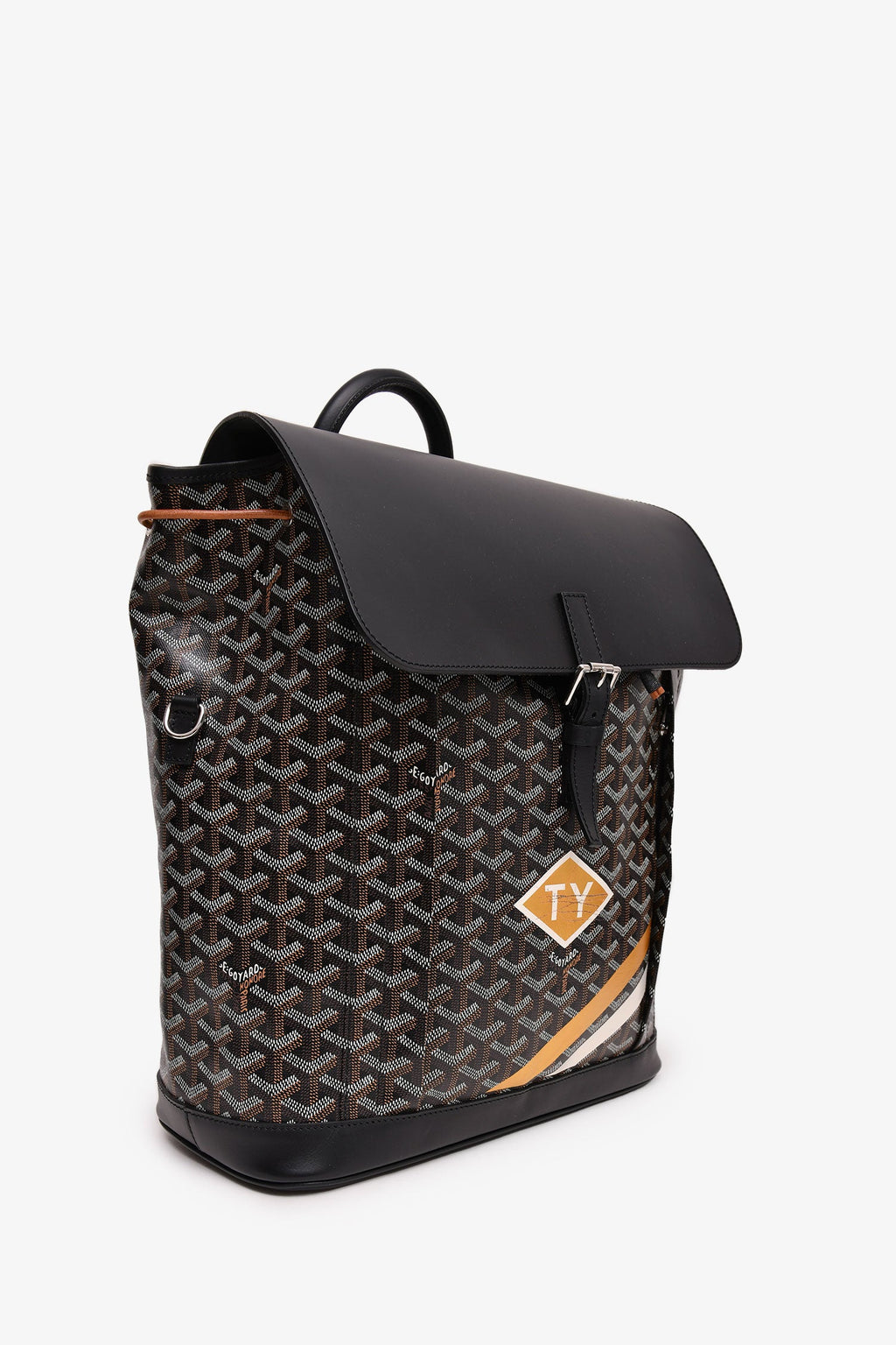 Goyard Black Goyardine Alphin Backpack with Monogram (As Is)