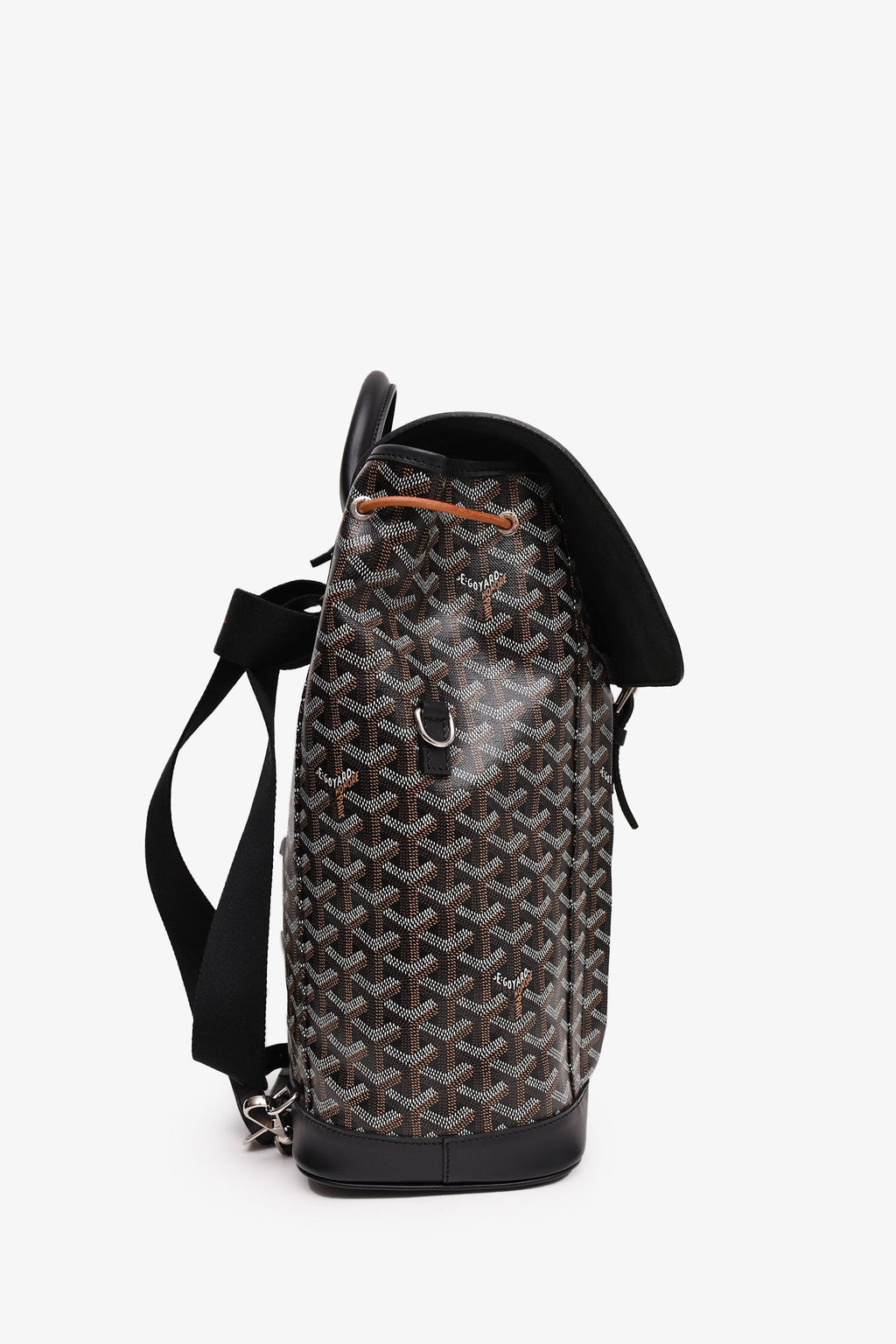 Goyard Black Goyardine Alphin Backpack with Monogram (As Is)