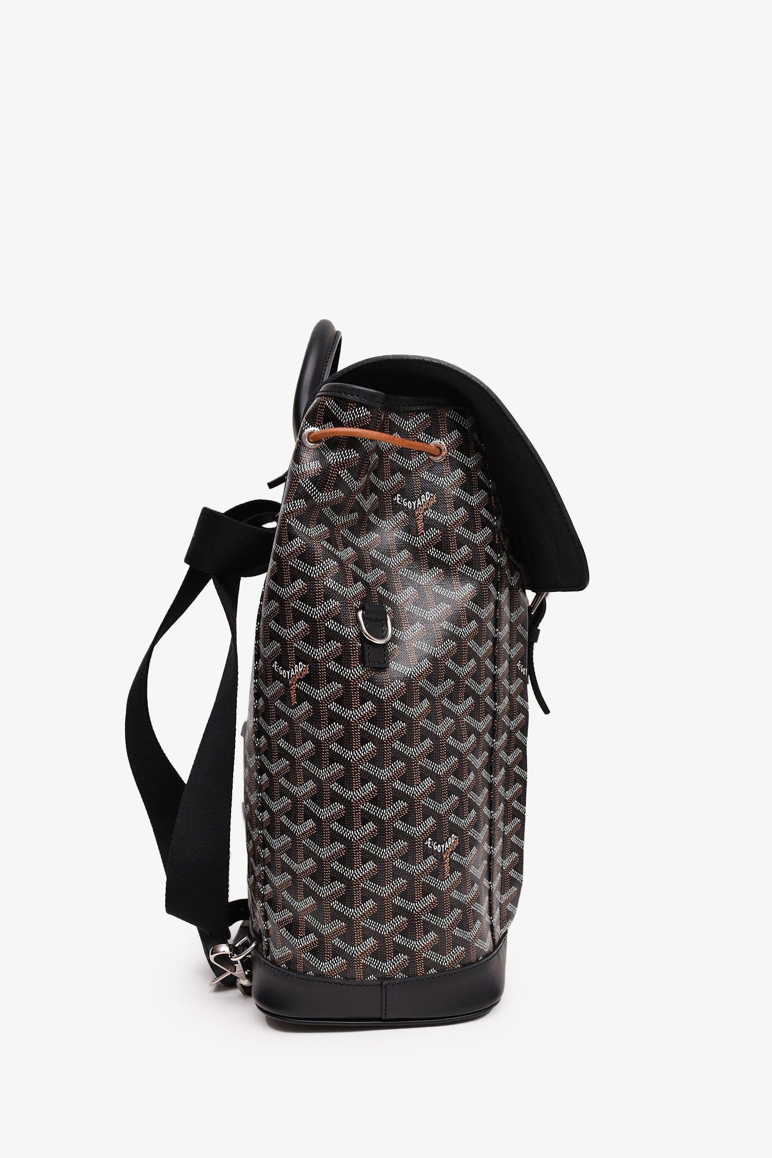 Goyard Black Goyardine Alphin Backpack with Monogram (As Is)