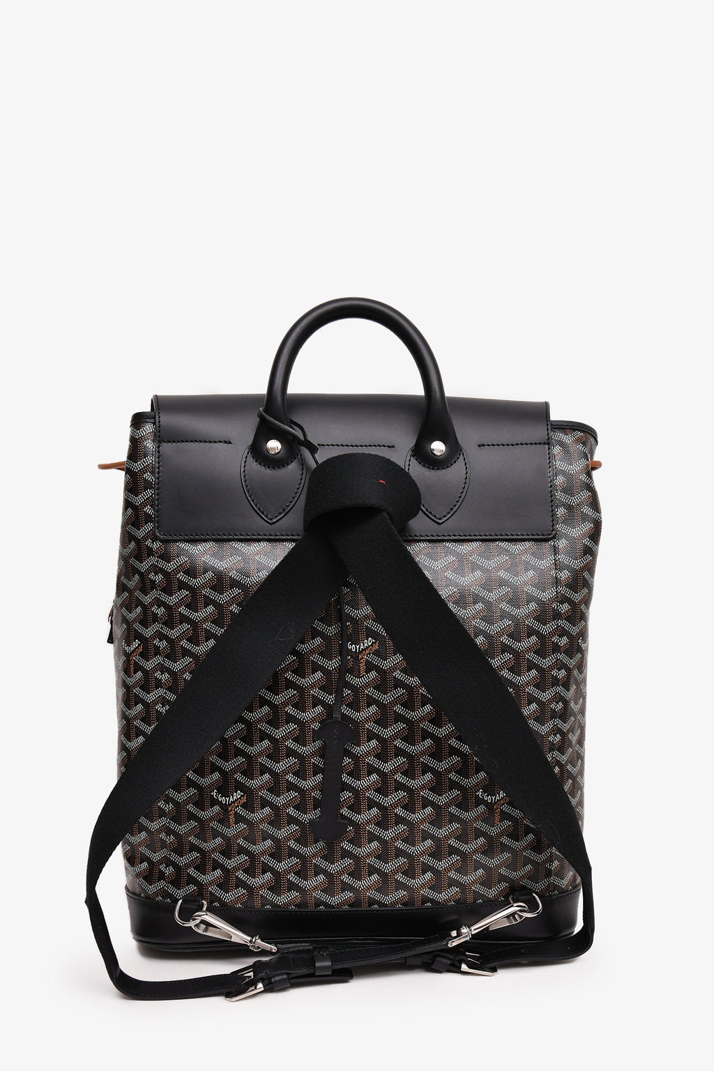 Goyard Black Goyardine Alphin Backpack with Monogram (As Is)
