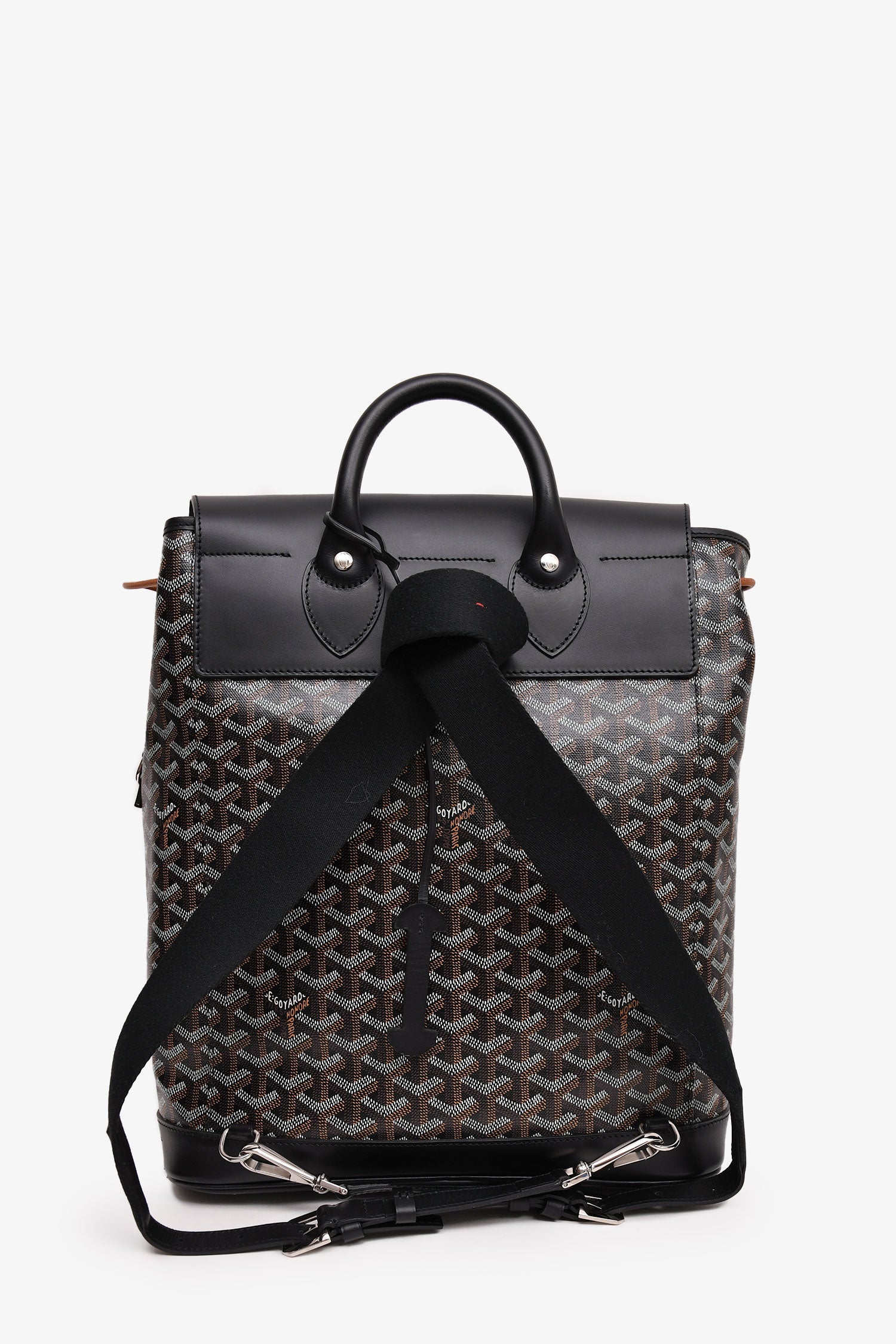 Goyard Black Goyardine Alphin Backpack with Monogram (As Is)