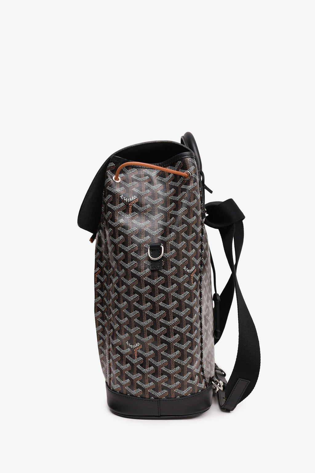 Goyard Black Goyardine Alphin Backpack with Monogram (As Is)