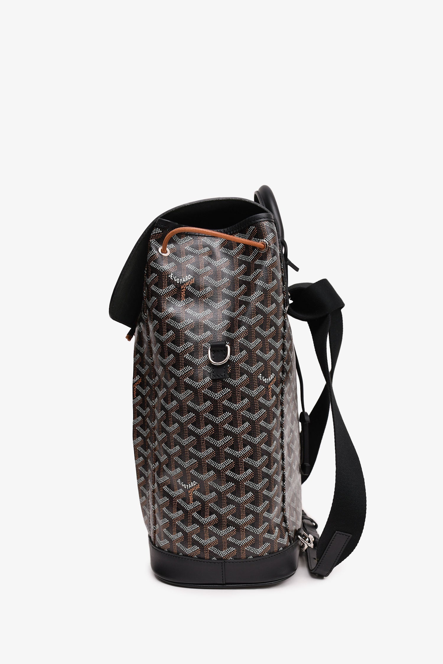 Goyard Black Goyardine Alphin Backpack with Monogram (As Is)