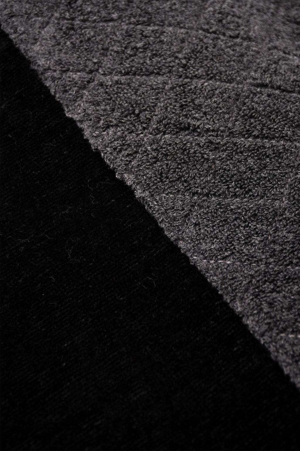 Pre-Loved Chanel™ Black/Grey Terry Cloth CC Logo Beach Towel
