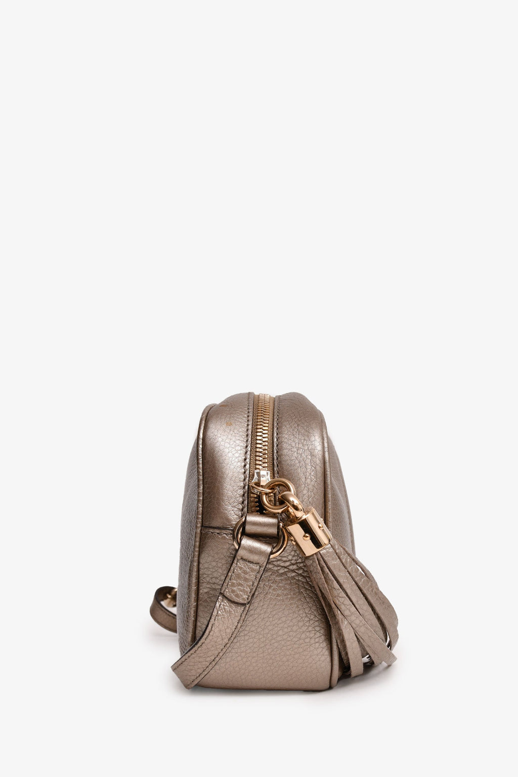 Gucci Gold Metallic Soho Disco Camera Bag
