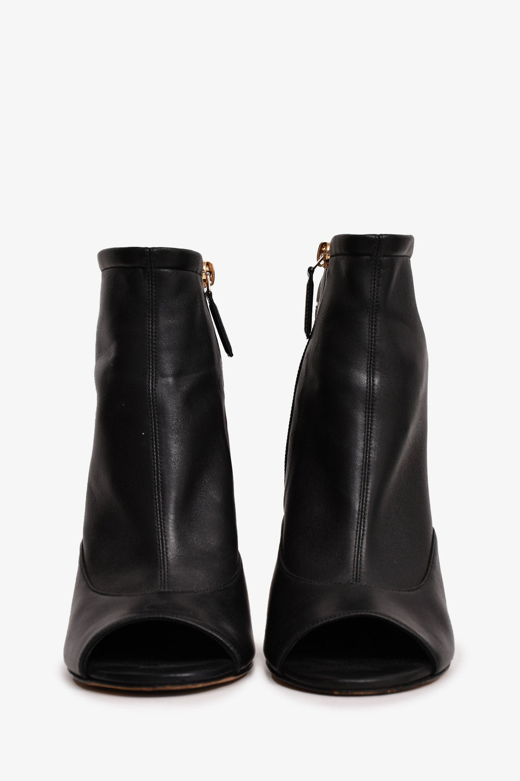 Pre-Loved Chanel™ 2019 Black Leather Open Toe CC Heels Size 37