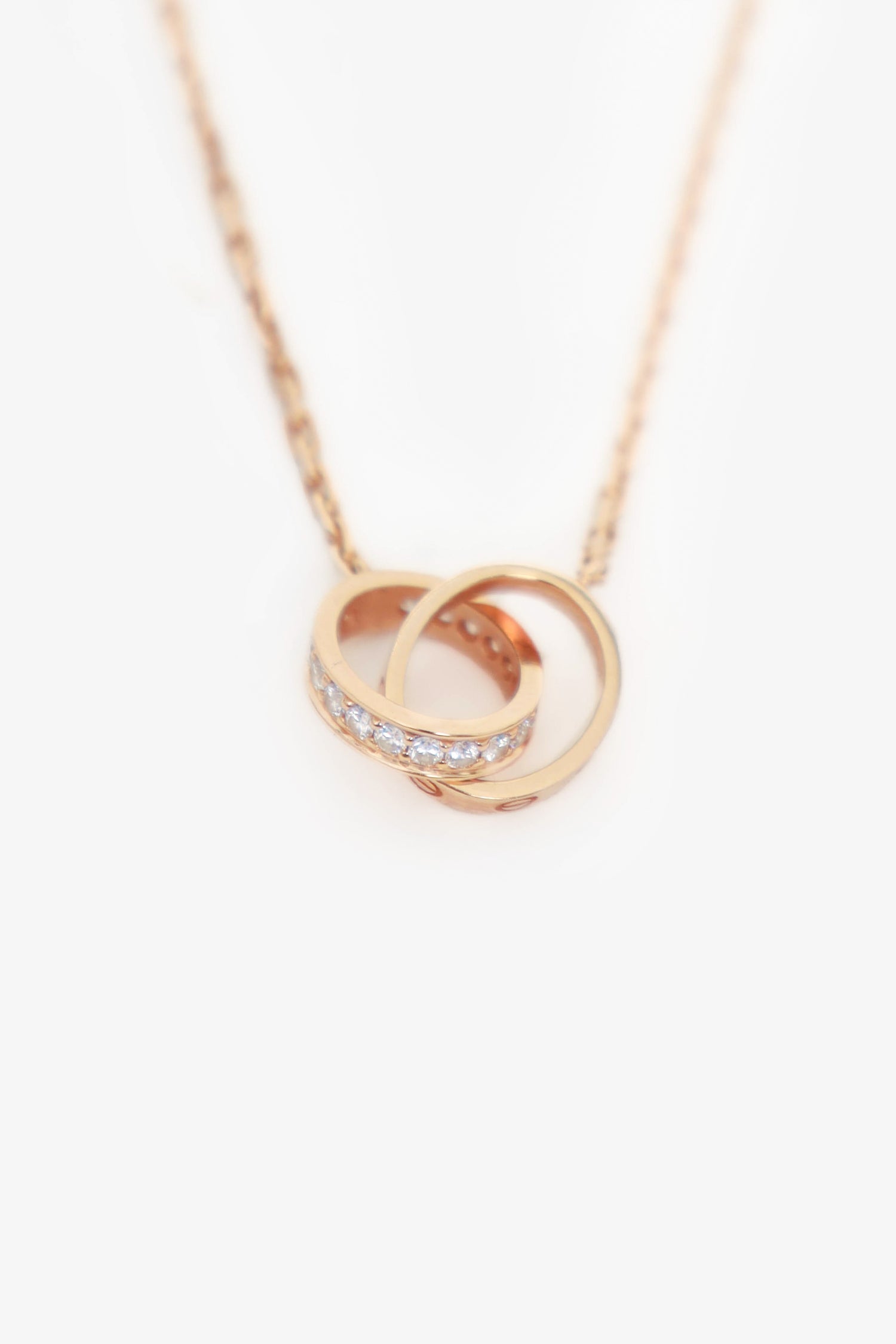 Cartier 18K Rose Gold Diamond Love Necklace