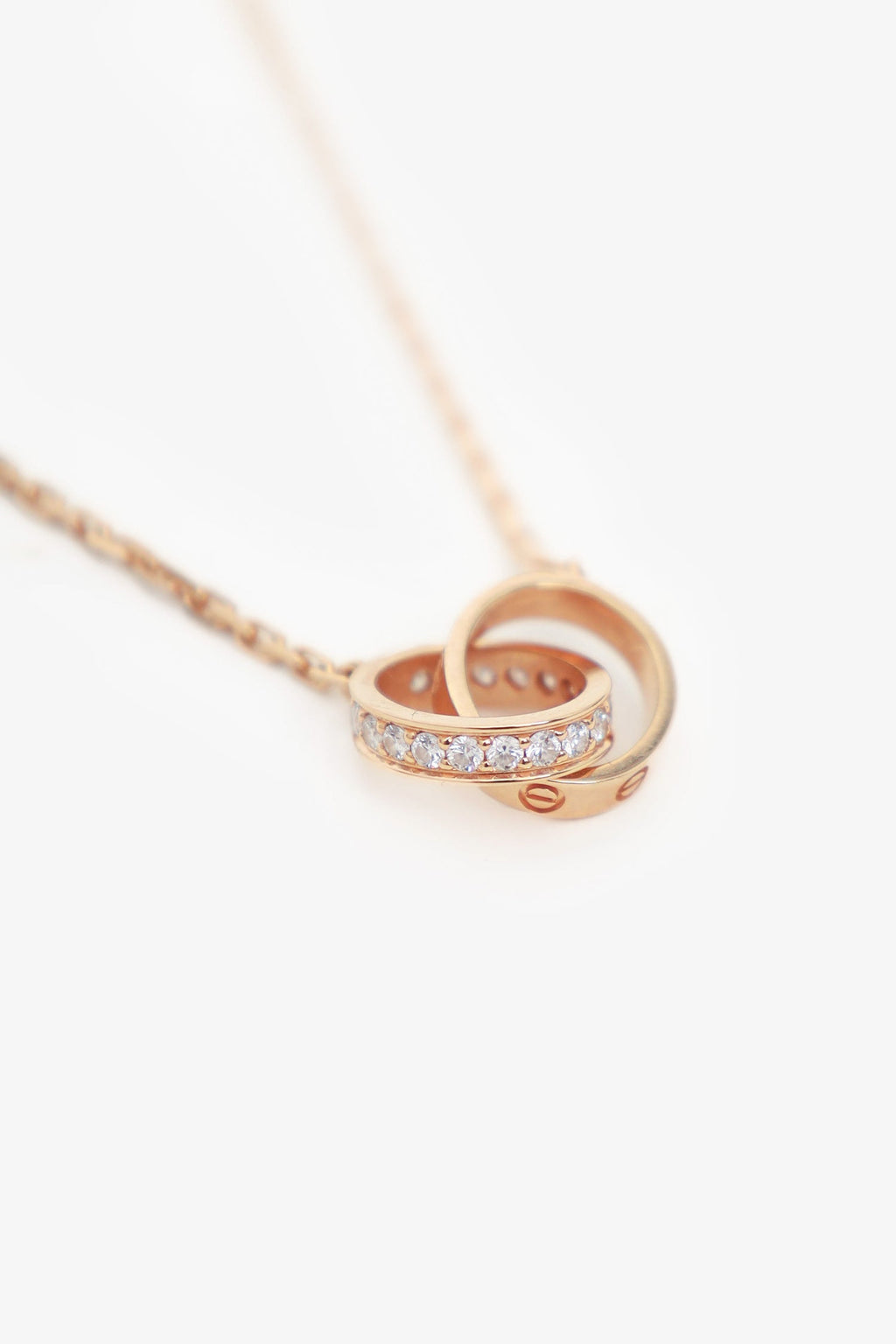 Cartier 18K Rose Gold Diamond Love Necklace