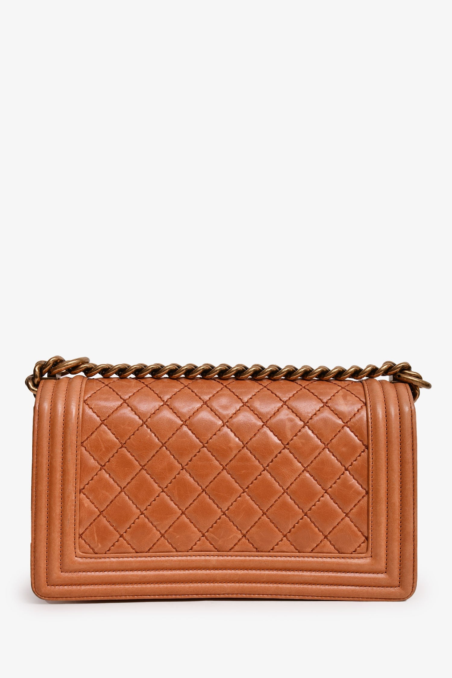 Pre-Loved Chanel™ 2012-13 Terracotta Small Boy Flap Bag (As Is)