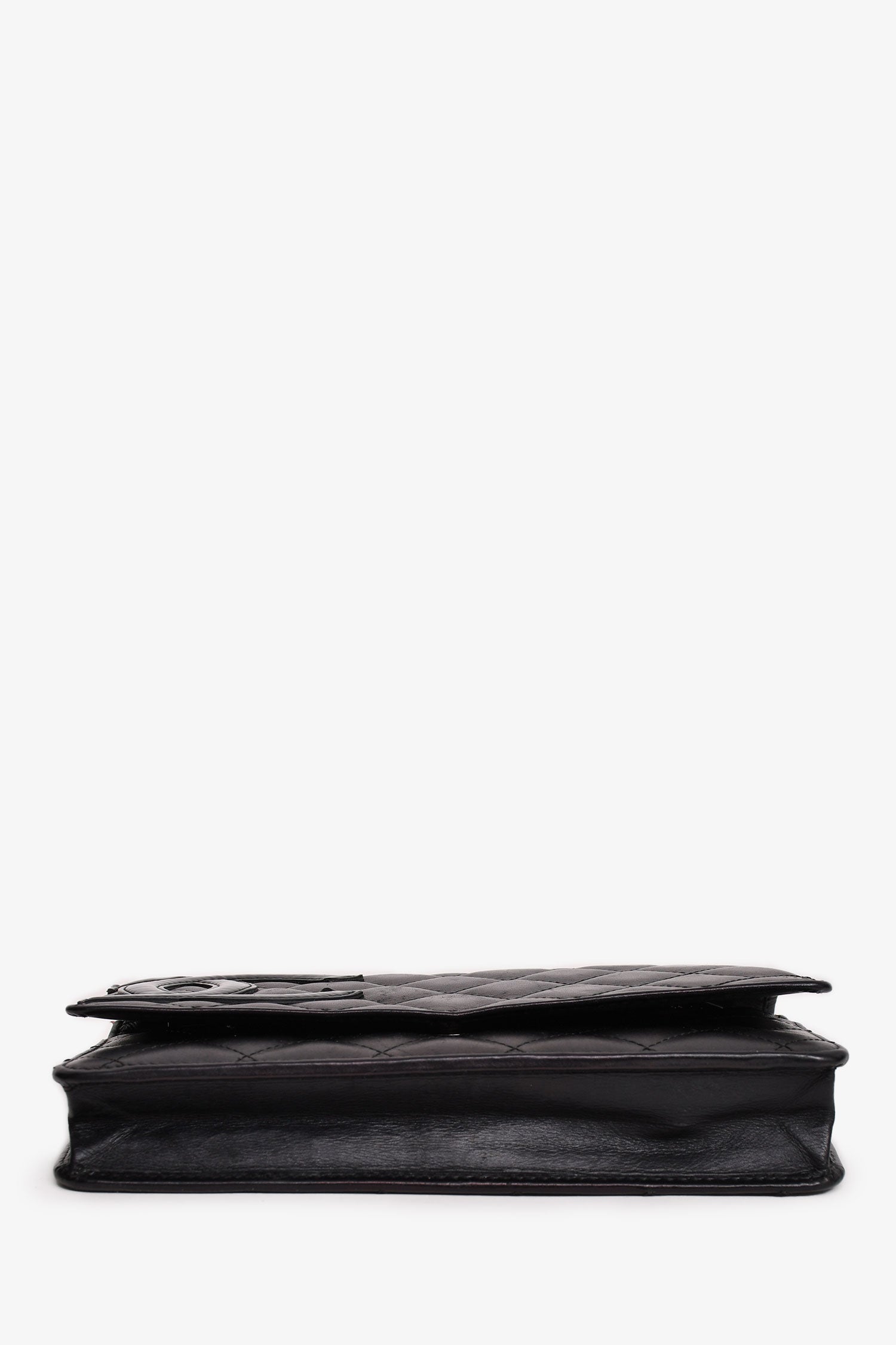 Pre-Loved Chanel™ 2010-11 Black Ligne Cambon Wallet On Chain (As Is)