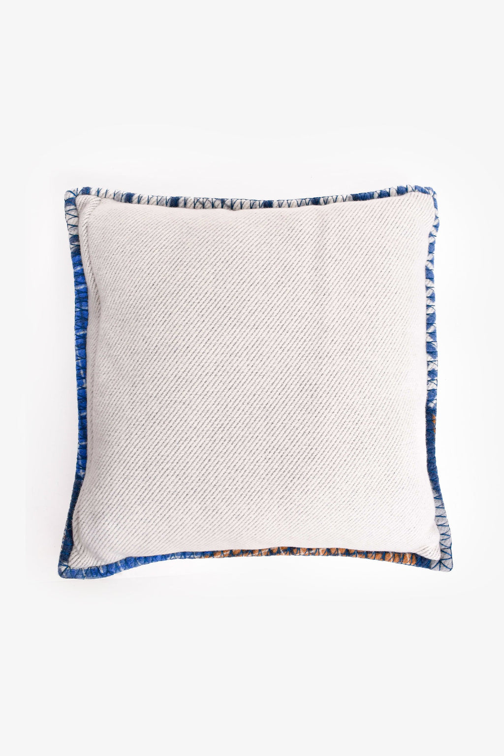 Hermès Navy/Brown Wool/Cashmere Patterned Pillow