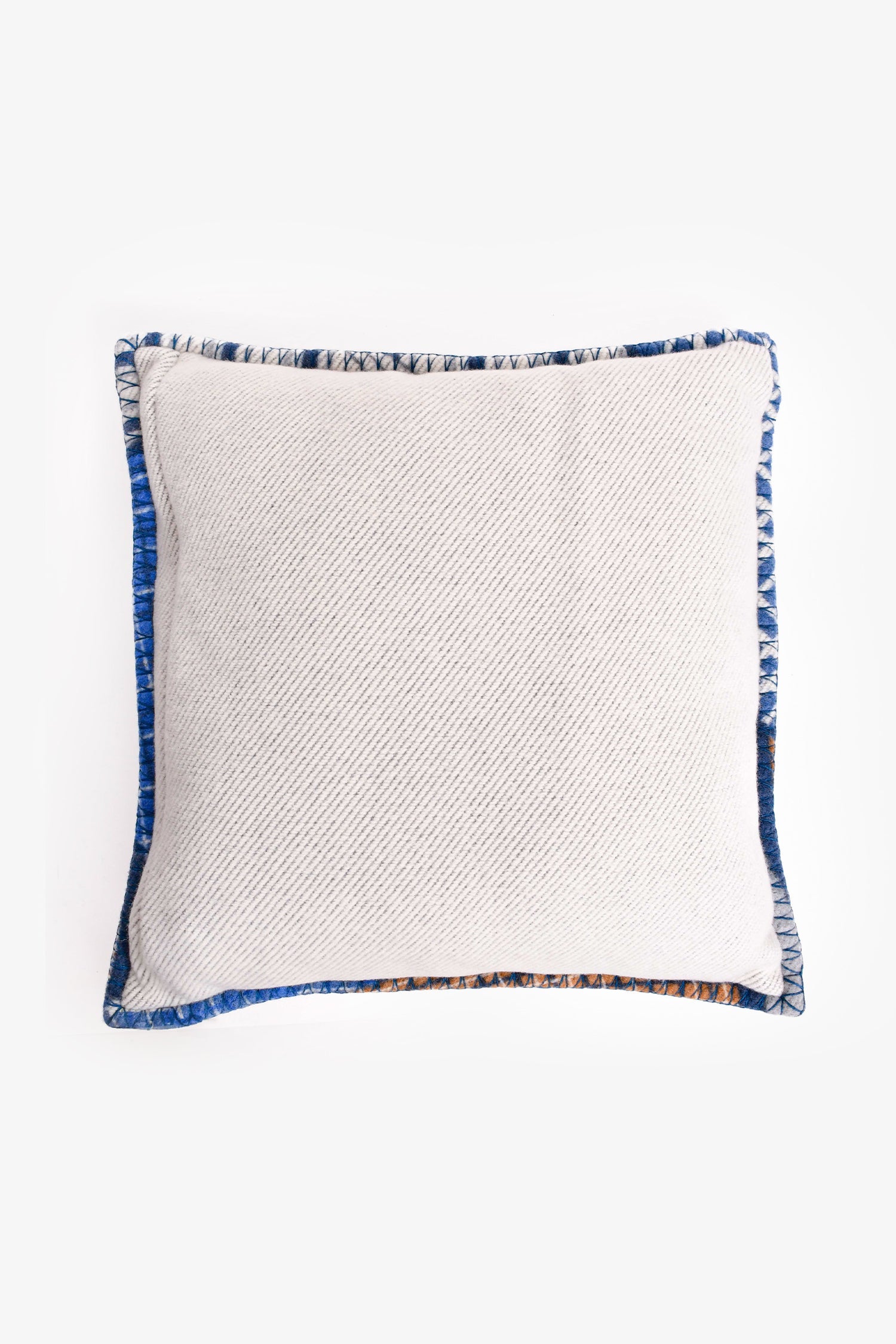 Hermès Navy/Brown Wool/Cashmere Patterned Pillow