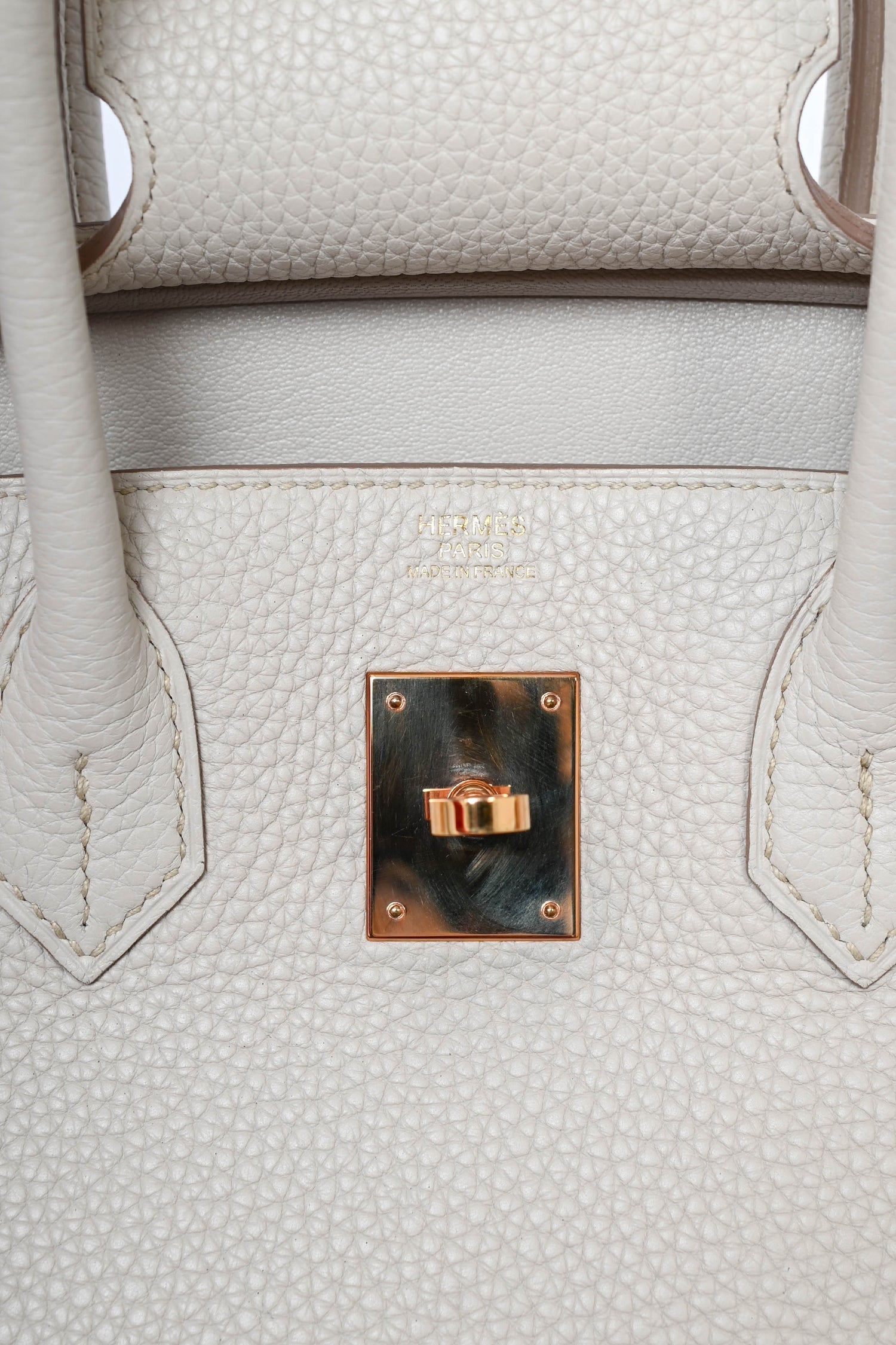 Hermès 2019 Beton Clemence Leather Birkin 30