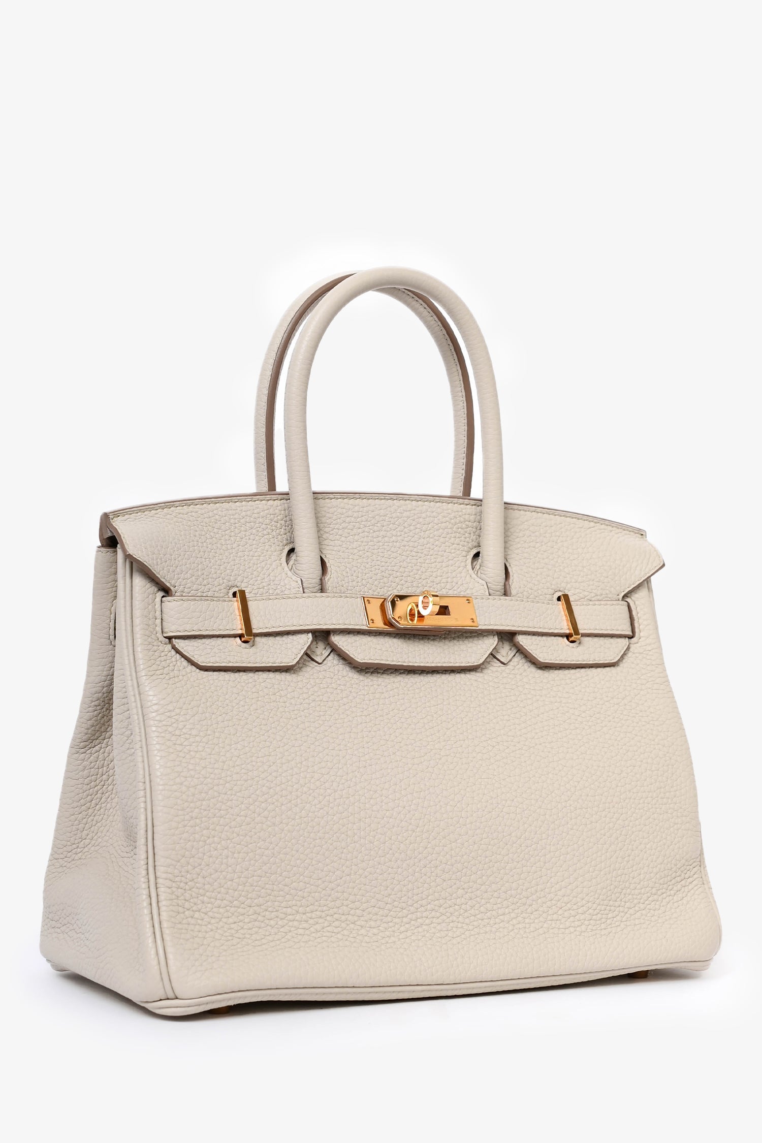 Hermès 2019 Beton Clemence Leather Birkin 30