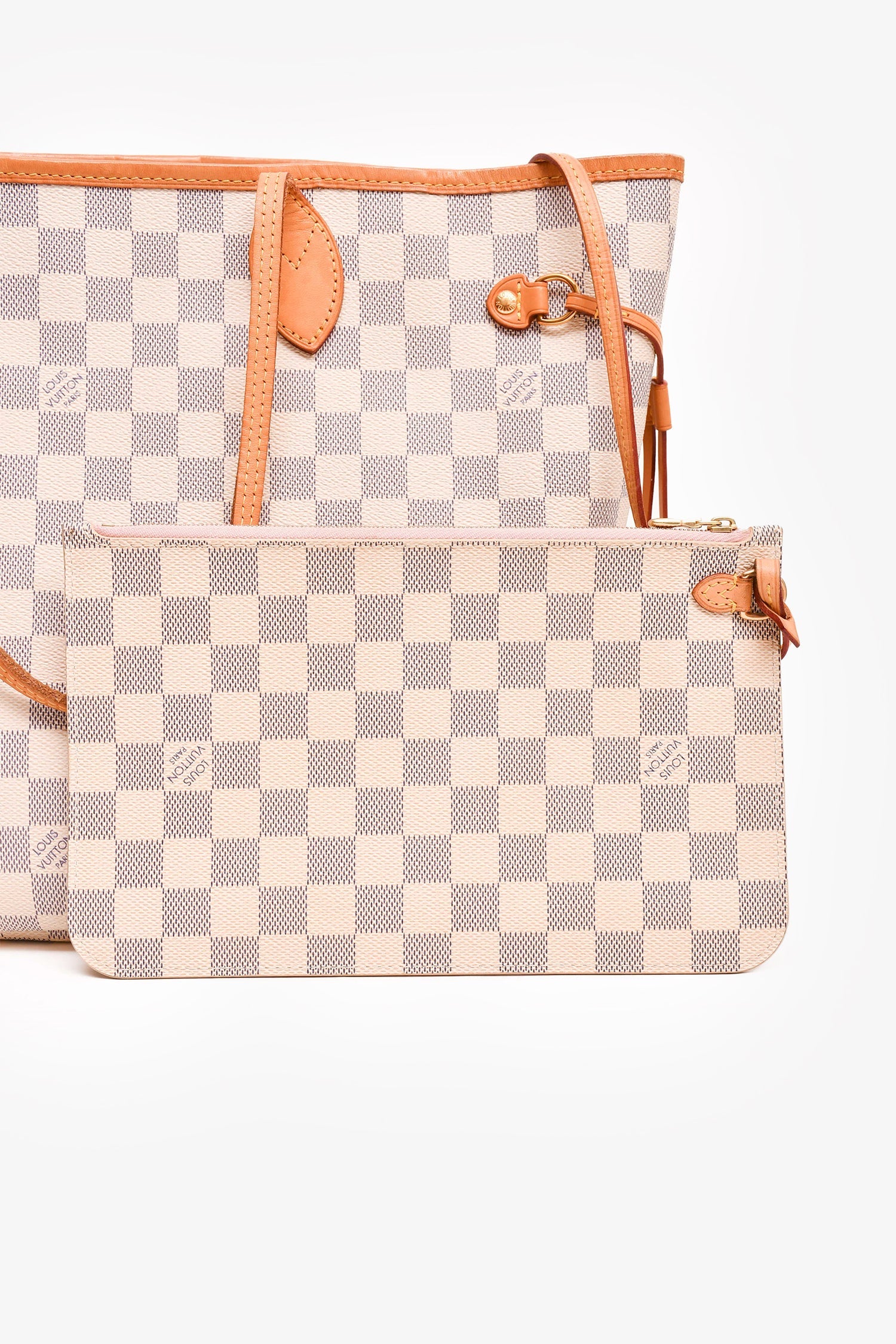Louis Vuitton 2017 Damier Azur Neverfull MM with Pouch