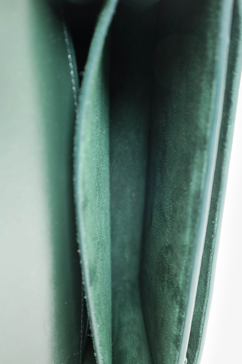 Saint Laurent Green Python-Effect Embossed Medium Sunset Shoulder Bag