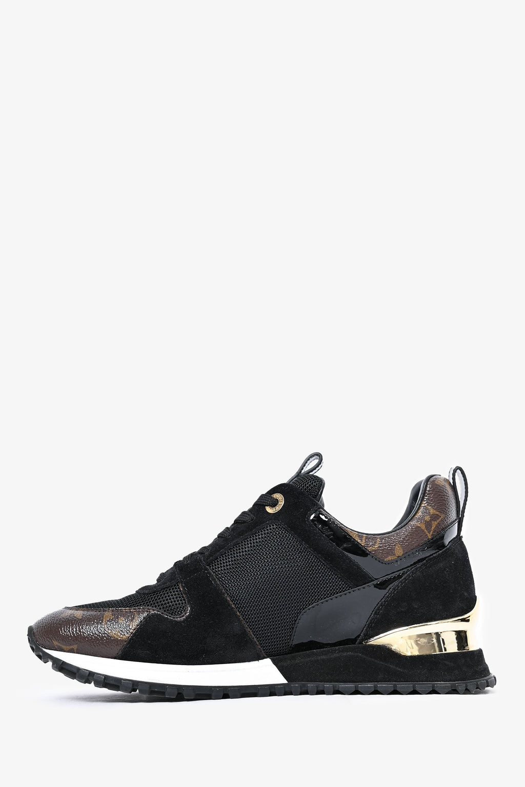 Louis Vuitton Black Suede/Monogram Sneakers Size 37