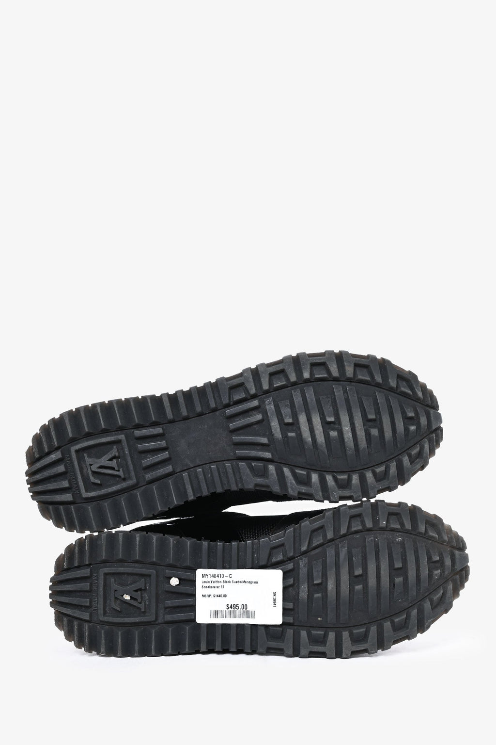 Louis Vuitton Black Suede/Monogram Sneakers Size 37