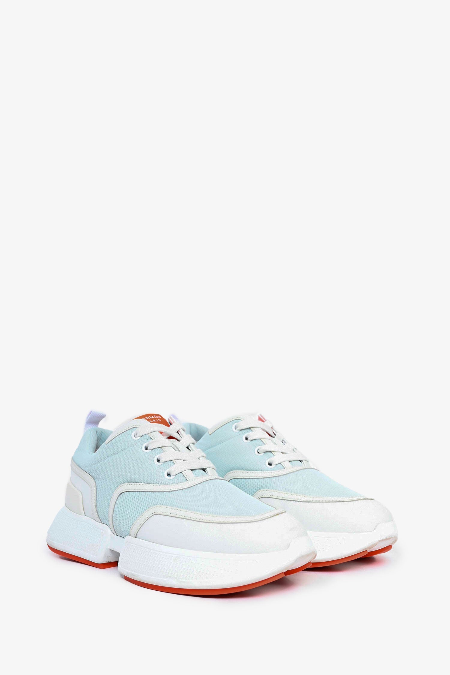 Hermès Light Blue/White Chunky Sneakers Size 37.5
