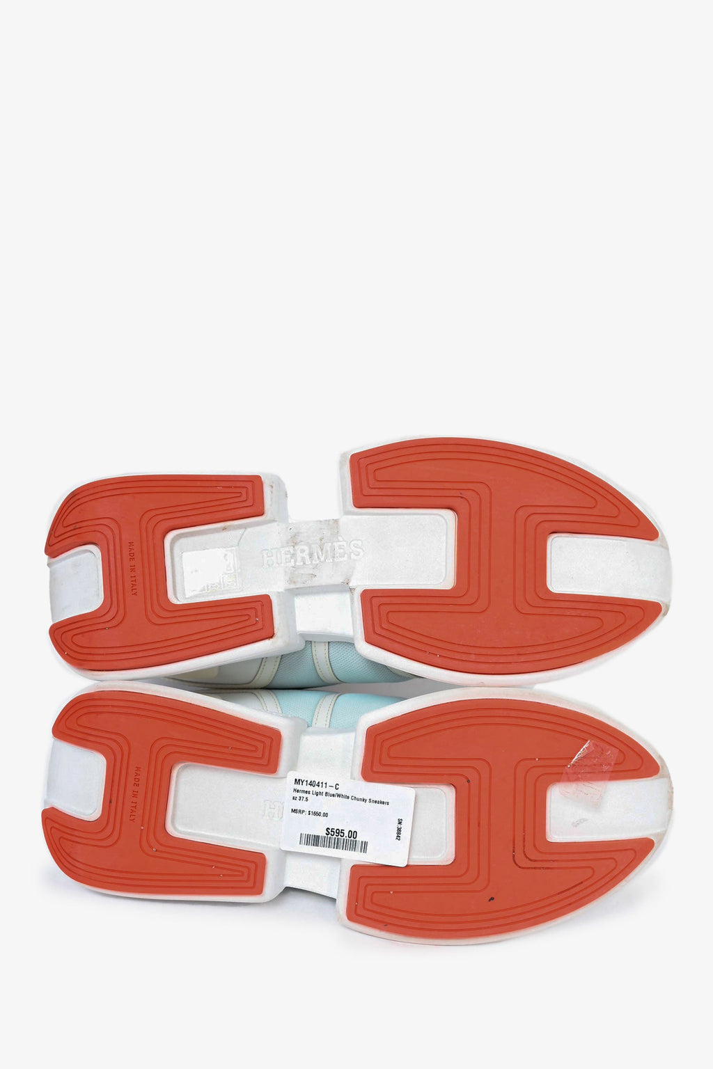 Hermès Light Blue/White Chunky Sneakers Size 37.5
