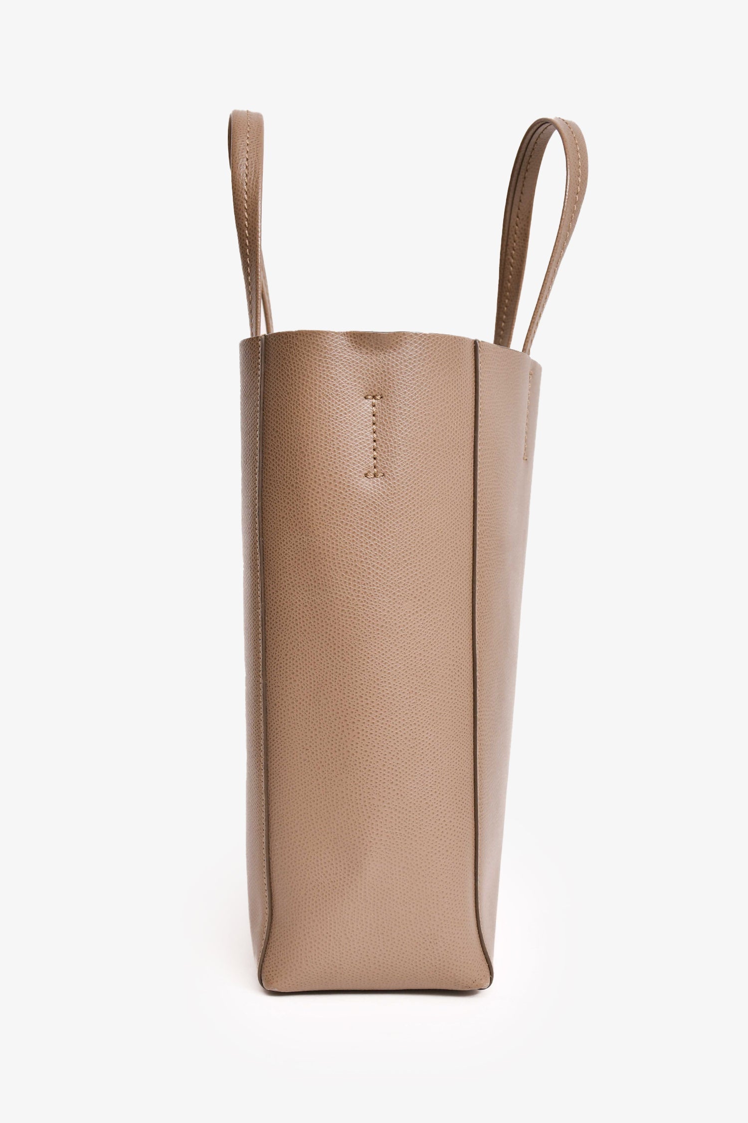 Celine Taupe Grained Calfskin Vertical Small 'Cabas' Tote