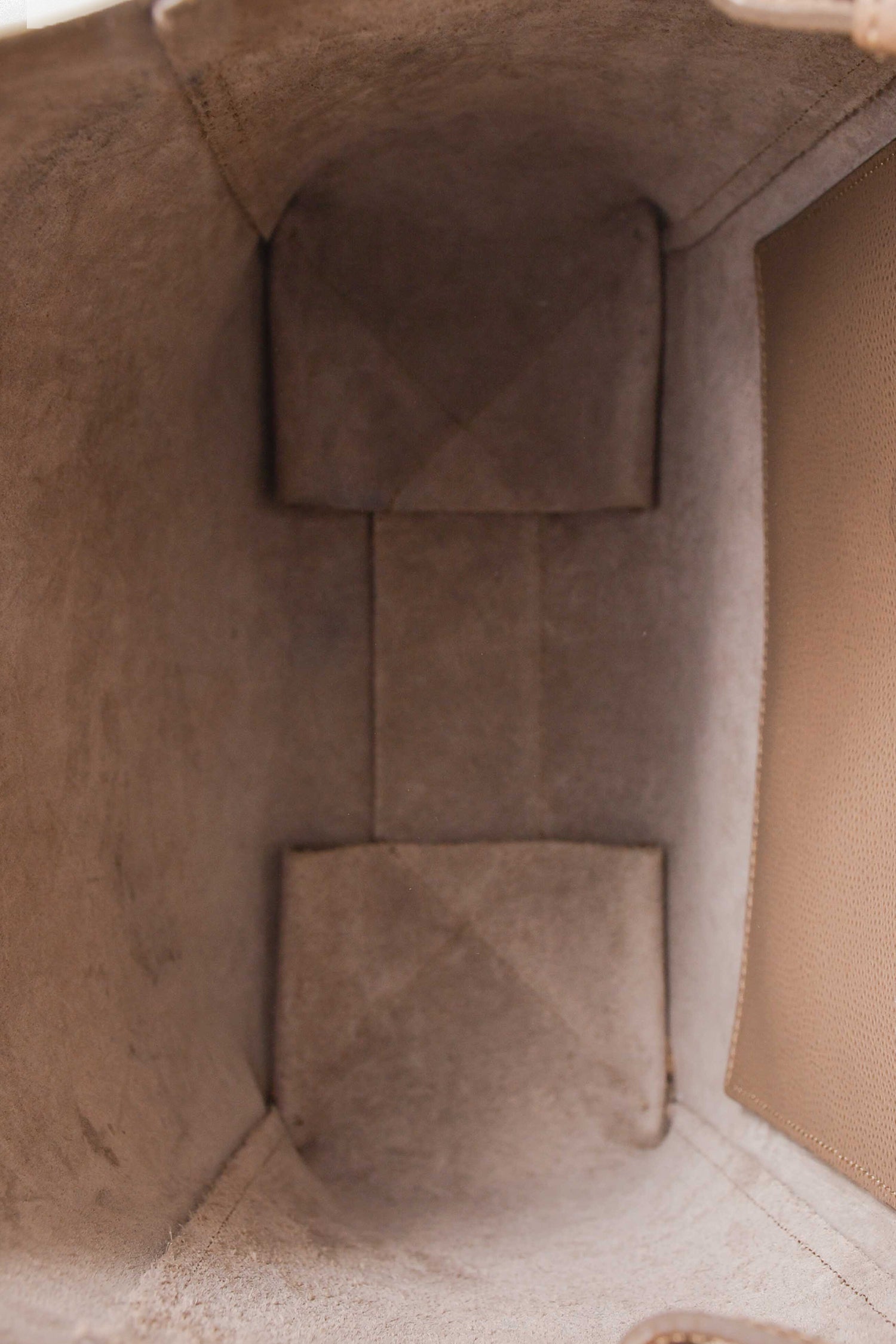 Celine Taupe Grained Calfskin Vertical Small 'Cabas' Tote