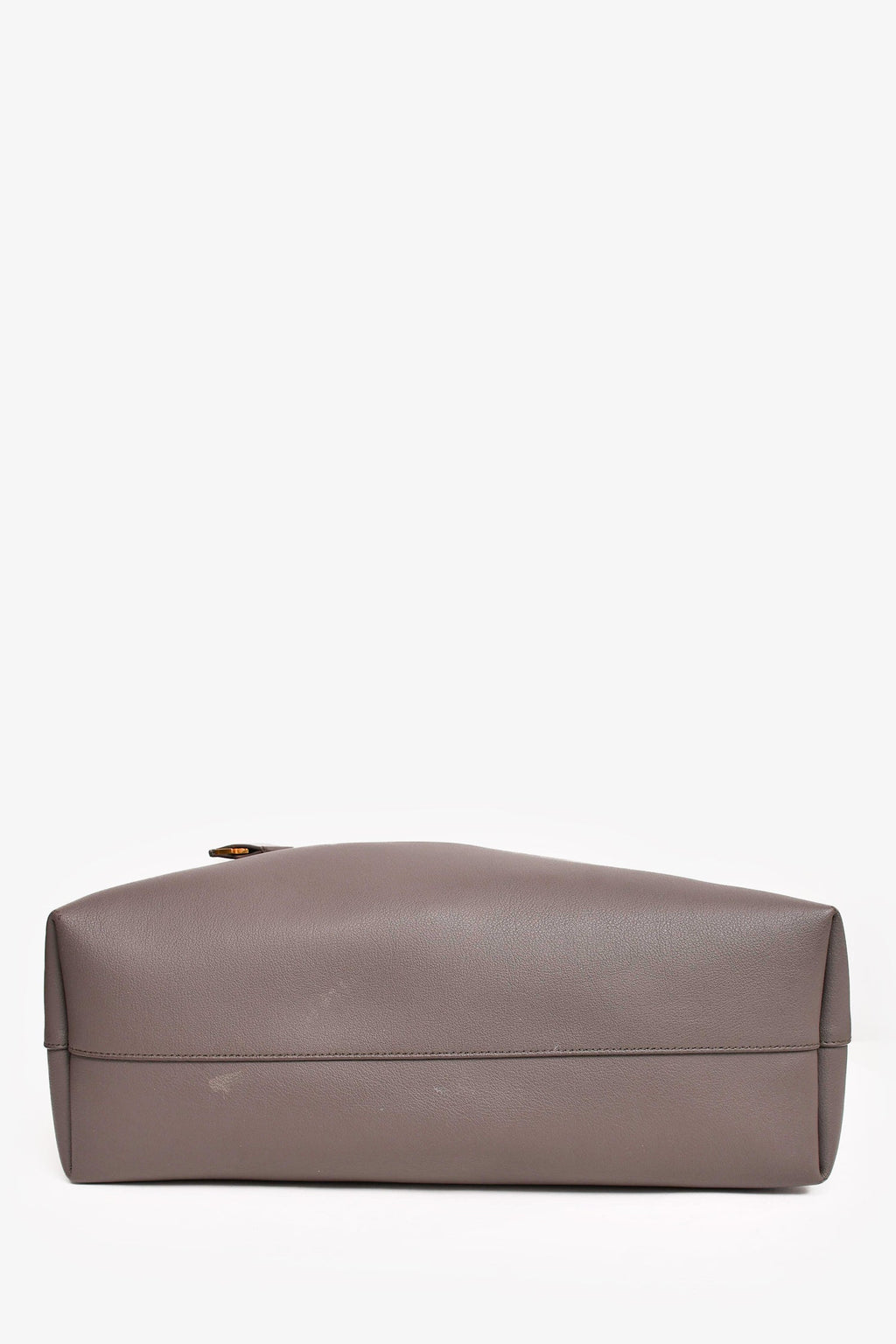 Saint Laurent 2017 Storm Grey Leather East/West 'Shopping' Tote With Pouch