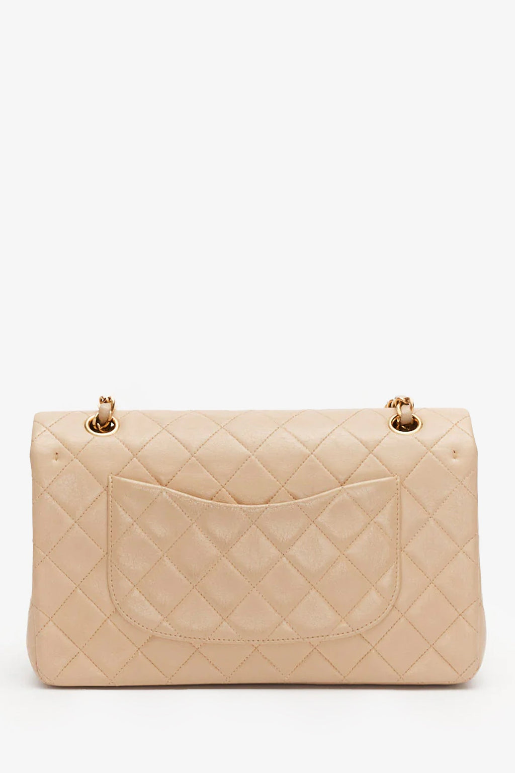 Pre-Loved Chanel™ Vintage Beige Lambskin Medium Classic Double Flap