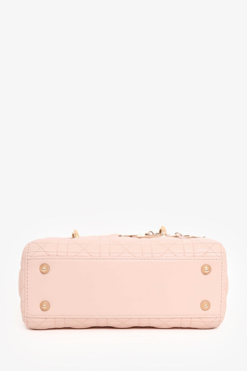 Christian Dior Light Pink Lambskin Small Lady Dior Top Handle