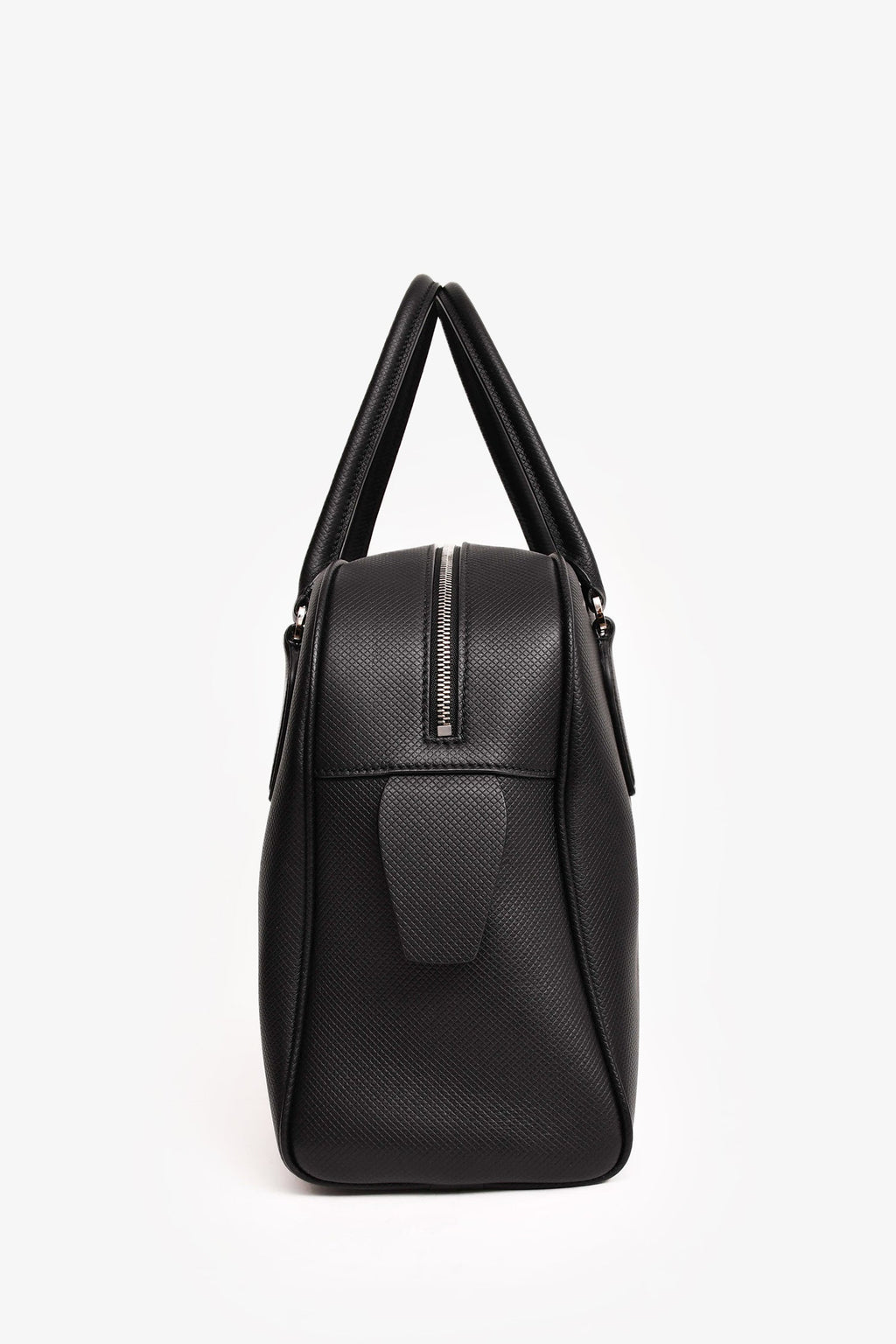The Row Black Deerskin Leather 'India 12.00' Top Handle Bag