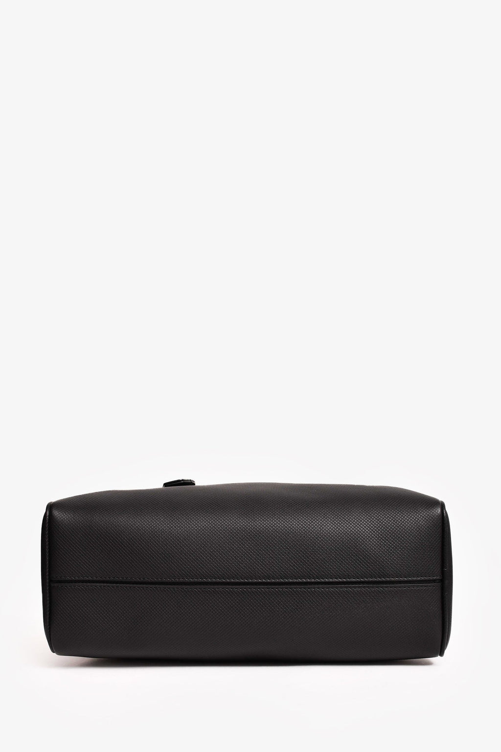 The Row Black Deerskin Leather 'India 12.00' Top Handle Bag